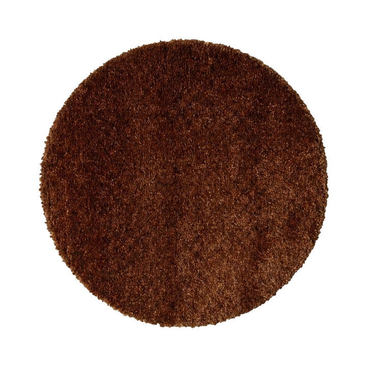 Tapis rond lavable - Clean Marron Foncé