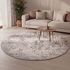Tapis rond lavable - Misha Grunge Crème/Gris - thumbnail