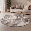 Tapis rond lavable - Misha Lines Crème/Gris - thumbnail