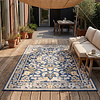Tapis d'intérieur et d'extérieur - Bloom Oriental Bleu - thumbnail