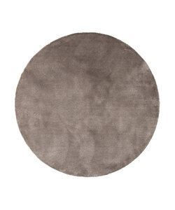 Tapis rond en viscose lavable - Vive Taupe