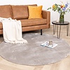 Tapis rond en viscose lavable - Vive Gris - thumbnail