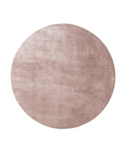Tapis en viscose rond lavable - Vive Vieux Rose