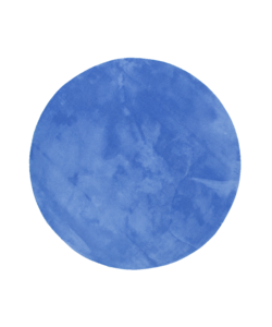 Tapis rond lavable - Vivid Bleu