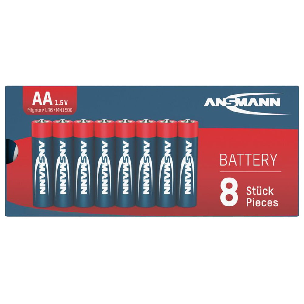 8x AA Alkaline Batterij Doosje