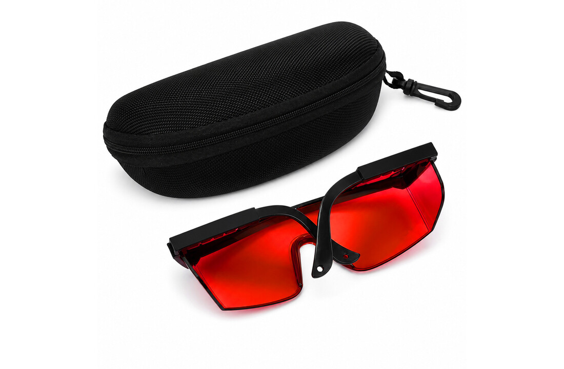 Laserbril Rood + Etui