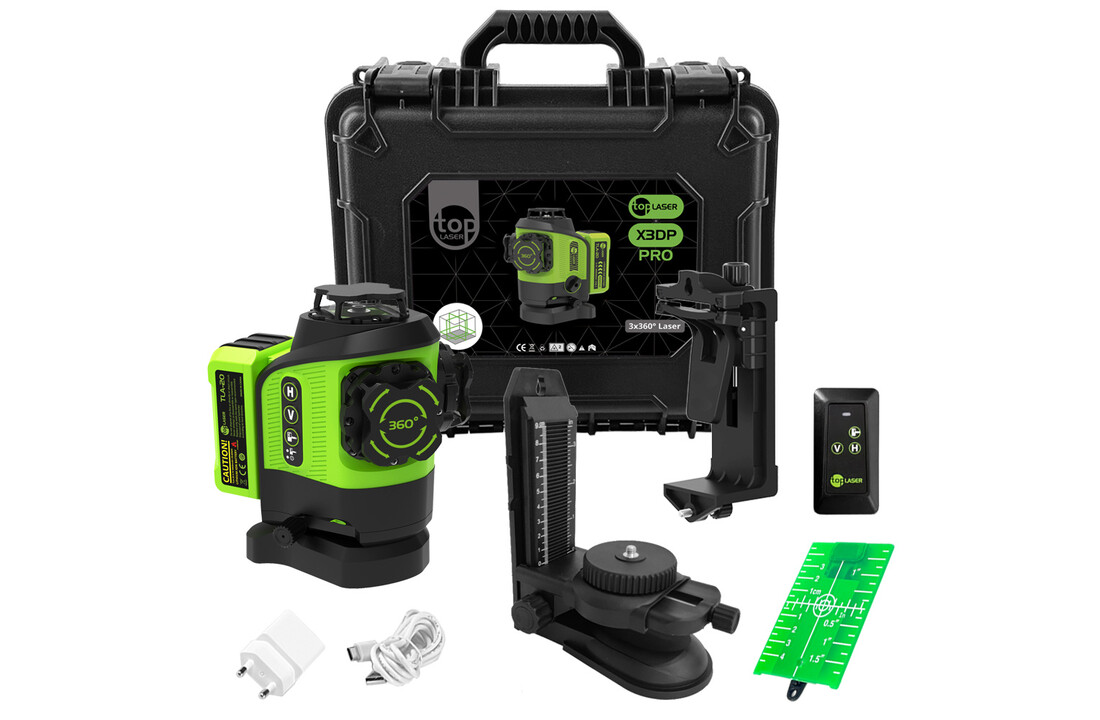 X3DP PRO 3x360° 3D Lijnlaser Groen