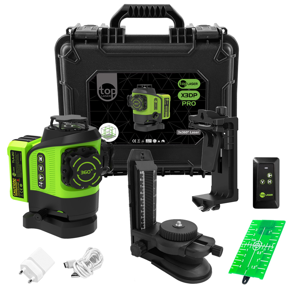 X3DP PRO 3x360° 3D Lijnlaser Groen