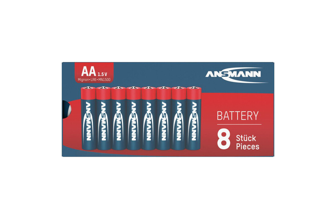 8x AA Alkaline Batterij Doosje