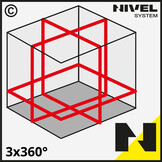 CLx3R 3x360° Lijnlaser Rood