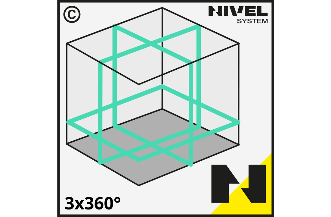 CL3B 3x360° Lijnlaser Blauw