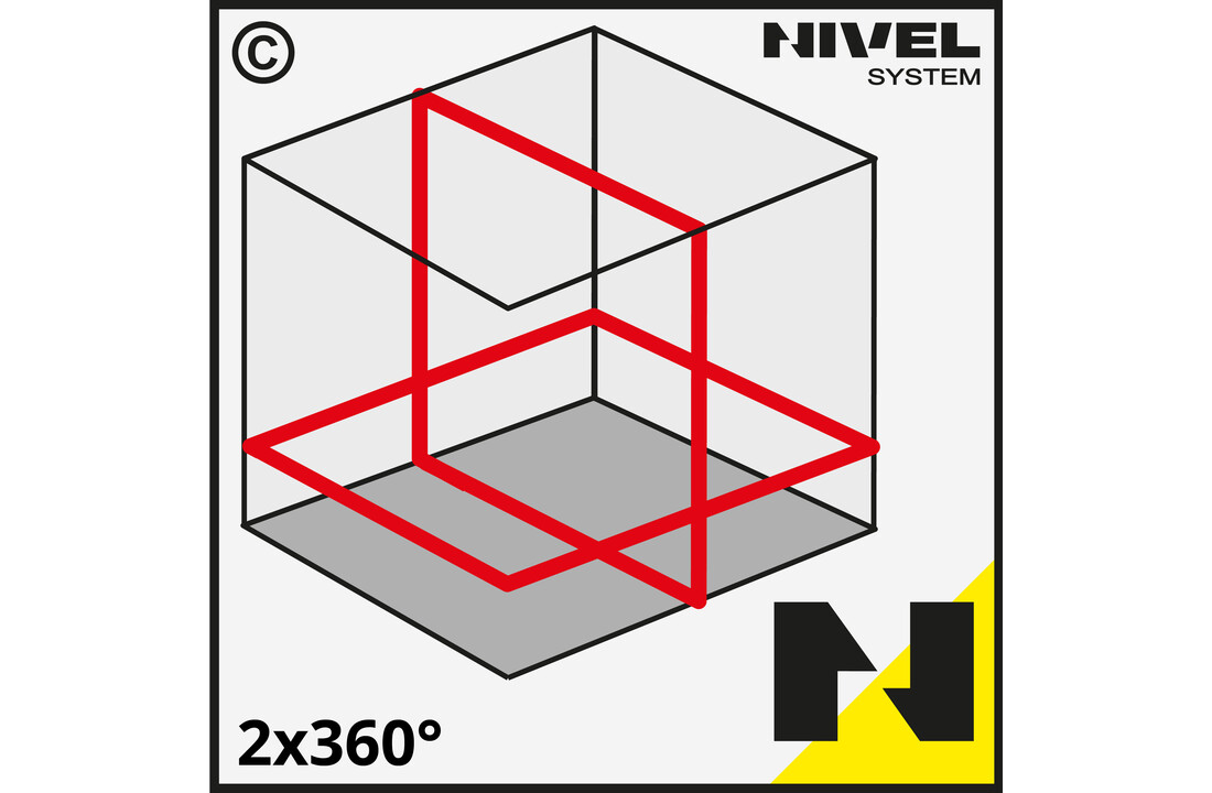 CL2R 2x360° Lijnlaser Rood