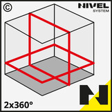 CL2R 2x360° Lijnlaser Rood