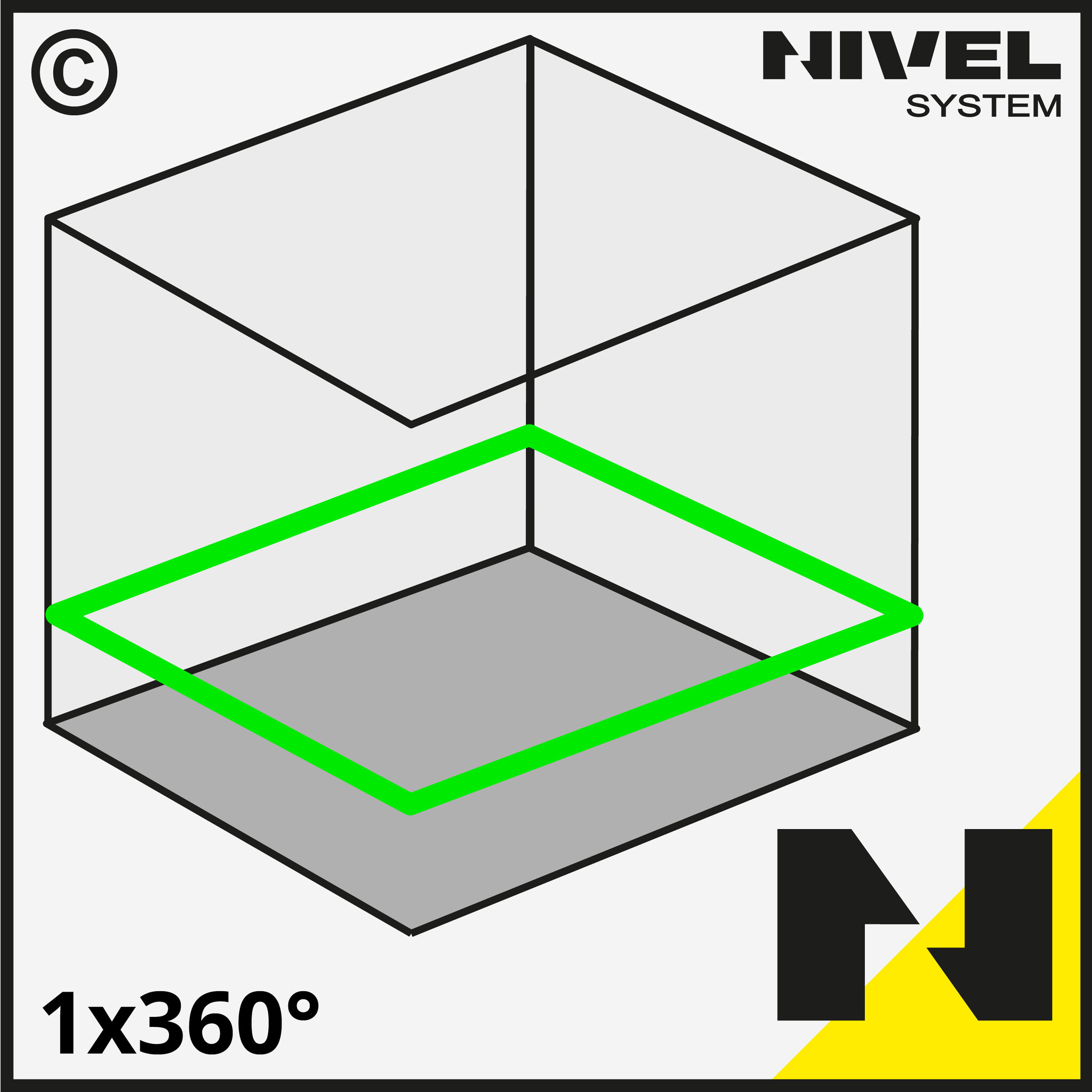CL1G 1x360° Lijnlaser Groen