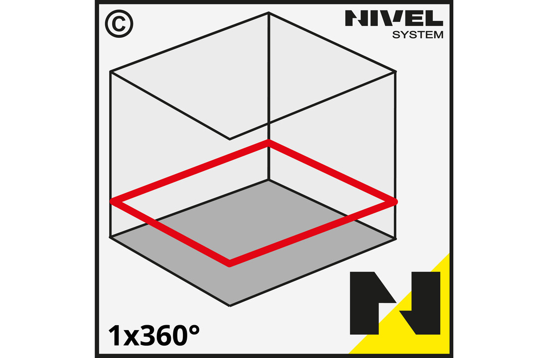 CL1R 1x360° Lijnlaser Rood