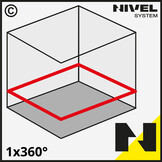 CL1R 1x360° Lijnlaser Rood