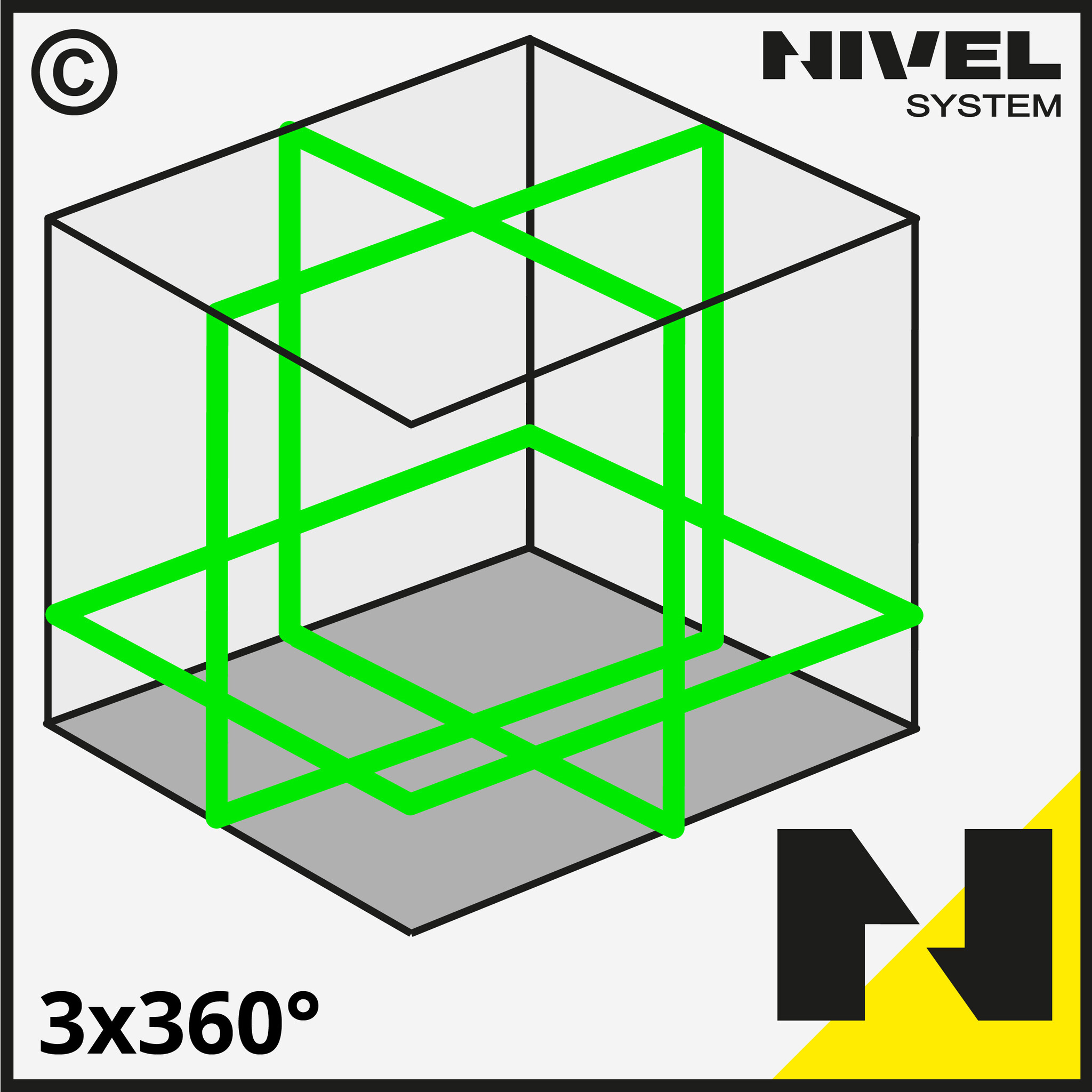 CLx3G 3x360° Lijnlaser Groen
