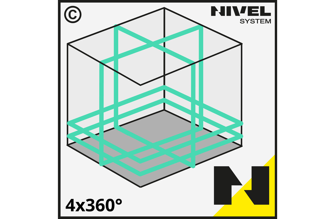 CL4B 4x360° Lijnlaser Blauw