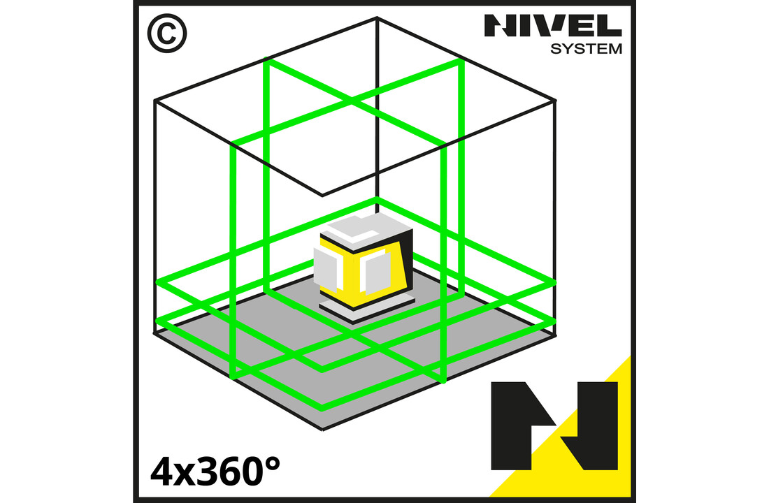 CL5G 4x360° Elektronische Lijnlaser Groen