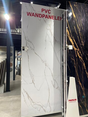 Oppio €64 PER PANEEL - 120x280x0,3 cm - PVC Wandpaneel MAT Calacatta Marmer Wit / Grijs Oppio €64 PER PANEEL - 120x280x0,3 cm - PVC Wandpaneel MAT Calacatta Marmer Wit / Grijs