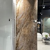 Oppio €37 PER PANEEL - 120x280x0,3 cm - PVC Wandpaneel Milos Bruin Marmerlook Hoogglans - Oppio €37 PER PANEEL - 120x280x0,3 cm - PVC Wandpaneel Milos Bruin Marmerlook Hoogglans -