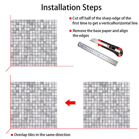 Oppio Geborsteld MINI blokjes Zilver - Zelfklevend Mozaiek 265x265x4mm Oppio Geborsteld MINI blokjes Zilver - Zelfklevend Mozaiek 265x265x4mm