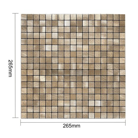 Oppio Geborsteld MINI blokjes Bronce - Zelfklevend Mozaiek 265x265x4mm Oppio Geborsteld MINI blokjes Bronce - Zelfklevend Mozaiek 265x265x4mm