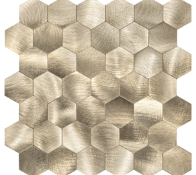 Oppio XL Geborsteld Goud HEXAGON - Zelfklevend Mozaiek 290x288mm Oppio XL Geborsteld Goud HEXAGON - Zelfklevend Mozaiek 290x288mm