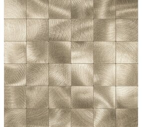 Oppio XL Geborsteld Goud - Grote blokken - Zelfklevend Mozaiek 305x305x4mm Oppio XL Geborsteld Goud - Grote blokken - Zelfklevend Mozaiek 305x305x4mm