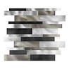 Oppio Zilver-Zwart Geborsteld ALU Wildverband - Zelfklevend Mozaiek 303x298x4mm Oppio Zilver-Zwart Geborsteld ALU Wildverband - Zelfklevend Mozaiek 303x298x4mm