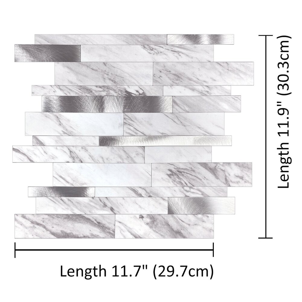 Oppio Wit marmerlook Natuursteen ALU Wildverband - Zelfklevend Mozaiek 303x298x4mm Oppio Wit marmerlook Natuursteen ALU Wildverband - Zelfklevend Mozaiek 303x298x4mm