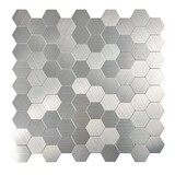 Oppio Geborsteld Zilver HEXAGON - Zelfklevend Mozaiek 291x286x4mm Oppio Geborsteld Zilver HEXAGON - Zelfklevend Mozaiek 291x286x4mm