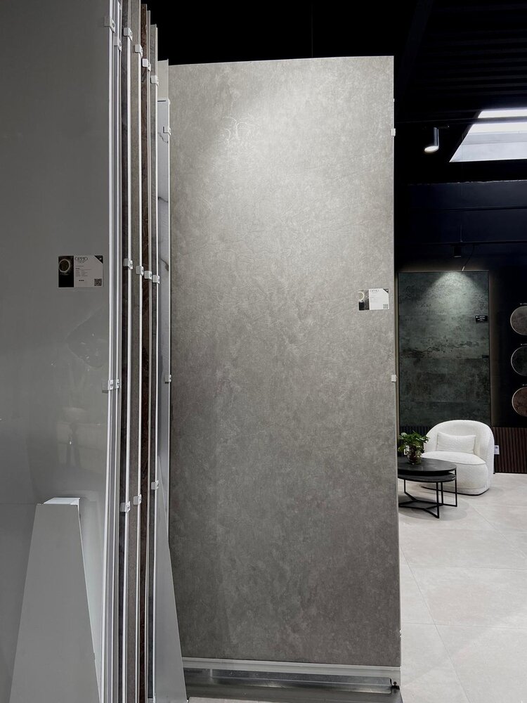 €54 PER PANEEL - 120x280x0,3 cm – Concrete Grey PVC Wandpaneel MAT