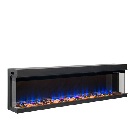 Oppio Amsterdam - 152 CM 3D INBOUW Elektrische Sfeerhaard MET VERWARMING + WIFI + APP FUNCTIE Oppio Amsterdam - 152 CM 3D INBOUW Elektrische Sfeerhaard MET VERWARMING + WIFI + APP FUNCTIE