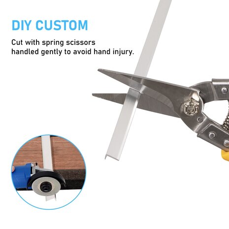 Oppio Eindprofiel tbv. Zelfklevend mozaiek ZILVER Oppio Eindprofiel tbv. Zelfklevend mozaiek ZILVER