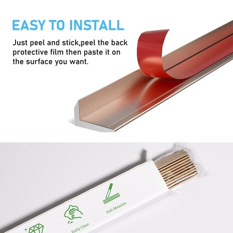 Oppio Eindprofiel tbv. Zelfklevend mozaiek GOUD Oppio Eindprofiel tbv. Zelfklevend mozaiek GOUD