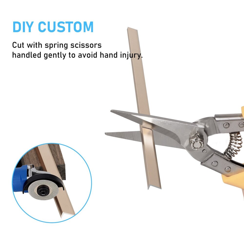 Oppio Eindprofiel tbv. Zelfklevend mozaiek GOUD Oppio Eindprofiel tbv. Zelfklevend mozaiek GOUD