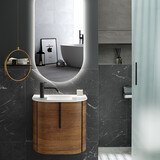 Oppio ELLIPS - 40x75 CM ( Randloos ) Toilet / Badkamerspiegel met verlichting