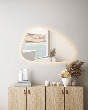 Oppio ARTSY - 60 CM ( Randloos ) Toilet / Badkamerspiegel met verlichting