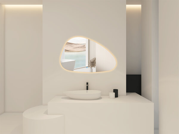 Oppio ARTSY - 120 CM ( Randloos ) Toilet / Badkamerspiegel met verlichting