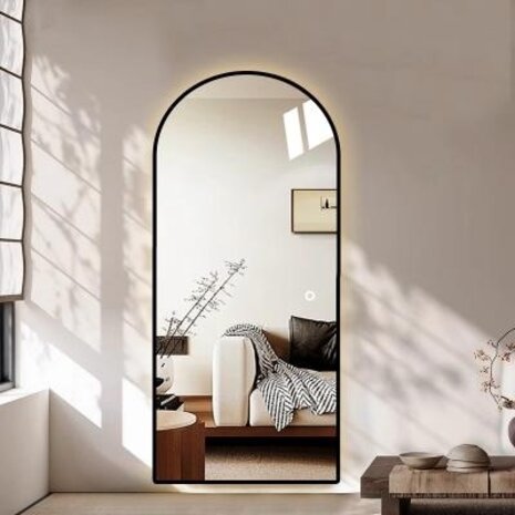 TUBA XXL Zwart Spiegel 100×180 tbv Woonkamer / Badkamer met Verlichting TUBA XXL Zwart Spiegel 100×180 tbv Woonkamer / Badkamer met Verlichting