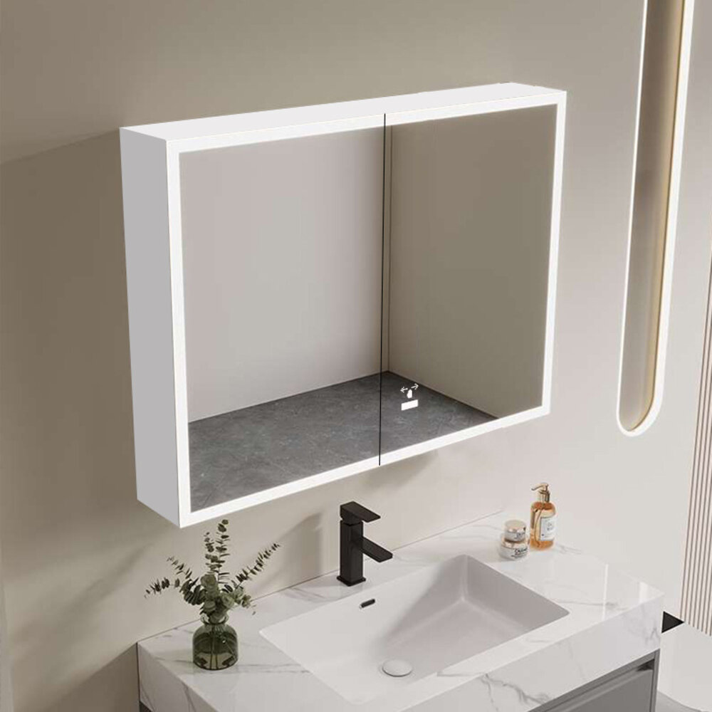 Oppio ZEYN Spiegelkast 100×70 Badkamerspiegel met verlichting