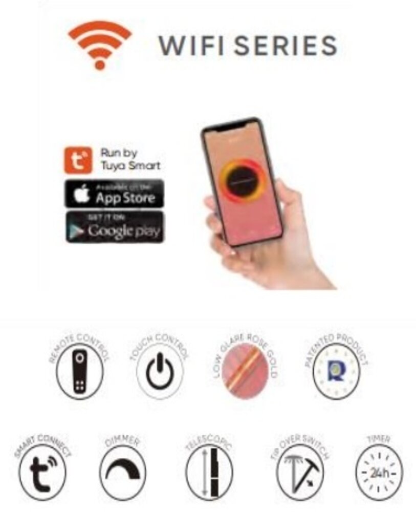 Oppio OPPIO Elektrische PRO Rechthoek Terrasverwarmer 2500W ( STAAND ) - WIFI FUNCTIE - ZWART Oppio OPPIO Elektrische PRO Rechthoek Terrasverwarmer 2500W ( STAAND ) - WIFI FUNCTIE - ZWART