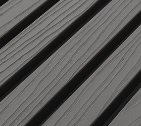 Oppio €20.99 Per Stuk - SILVER GREY - Zwarte strepen - Gevelbekleding – Composiet | 290 x 22 cm | Gevel | Tuin Oppio €20.99 Per Stuk - SILVER GREY - Zwarte strepen - Gevelbekleding – Composiet | 290 x 22 cm | Gevel | Tuin