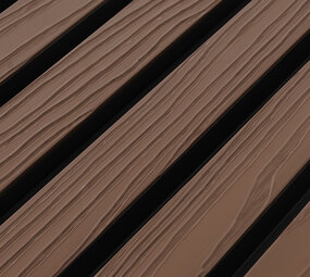 Oppio €20.99 Per Stuk - MAHONIE - Zwarte strepen - Gevelbekleding – Composiet | 290 x 22 cm | Gevel | Tuin