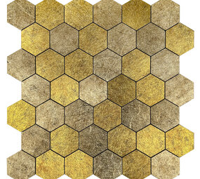 Oppio XL Honey Stone HEXAGON - Zelfklevende Mozaïek Oppio XL Honey Stone HEXAGON - Zelfklevende Mozaïek