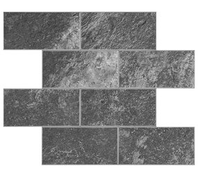 Oppio Antraciet Leisteen METRO - Zelfklevende Mozaïek