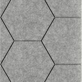 Oppio OPPIO Viltpaneel Licht Grijs - HEXAGON - 60x280 cm - Brandvertragend & Geluiddempend