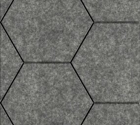 Oppio OPPIO Viltpaneel Grijs - HEXAGON - 60x280 cm - Brandvertragend & Geluiddempend