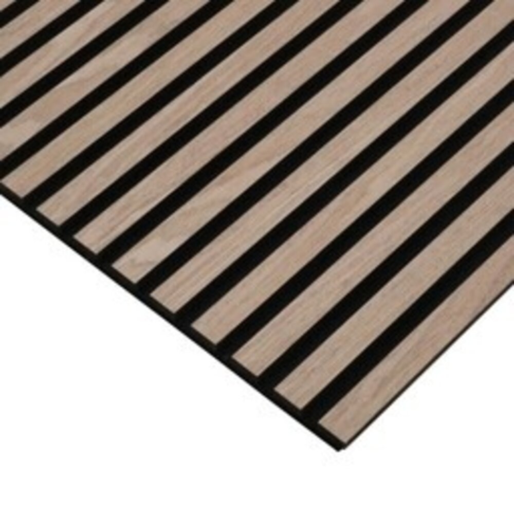 Lattenwand Silentless Vergrijsd Walnoot 260 x 52,6 cm - akoestische wand panelen met Vilt